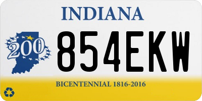 IN license plate 854EKW