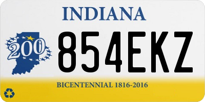 IN license plate 854EKZ