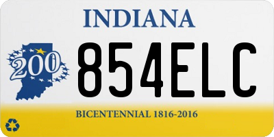IN license plate 854ELC