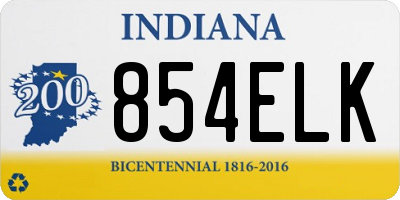 IN license plate 854ELK