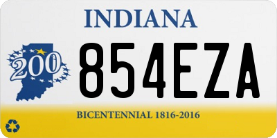 IN license plate 854EZA