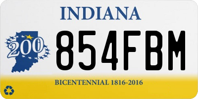 IN license plate 854FBM