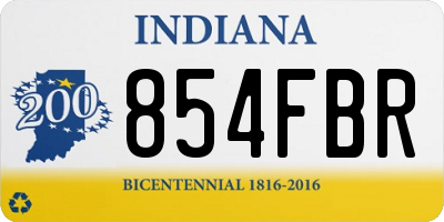 IN license plate 854FBR