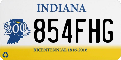 IN license plate 854FHG