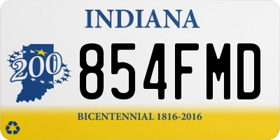 IN license plate 854FMD