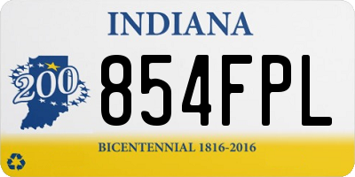 IN license plate 854FPL