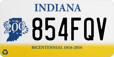 IN license plate 854FQV
