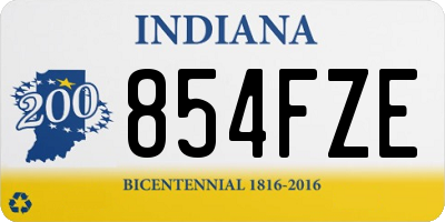 IN license plate 854FZE