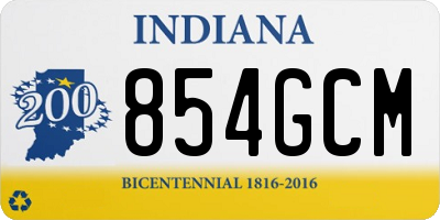 IN license plate 854GCM