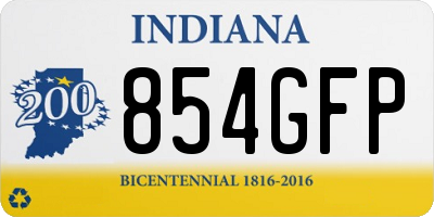 IN license plate 854GFP