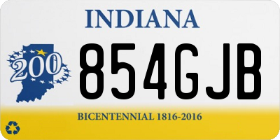 IN license plate 854GJB