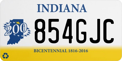 IN license plate 854GJC