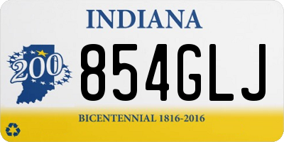 IN license plate 854GLJ