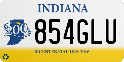 IN license plate 854GLU