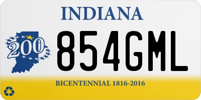 IN license plate 854GML