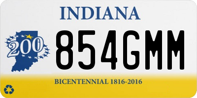 IN license plate 854GMM