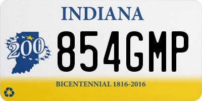 IN license plate 854GMP
