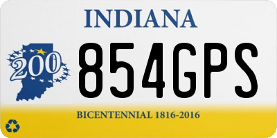 IN license plate 854GPS