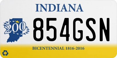 IN license plate 854GSN