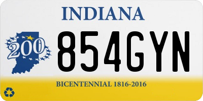 IN license plate 854GYN
