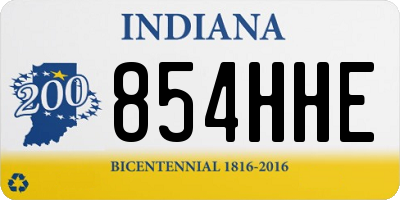 IN license plate 854HHE