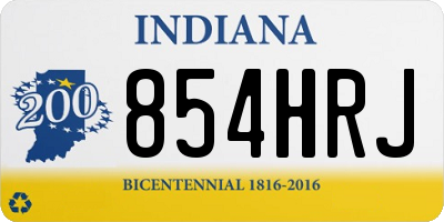 IN license plate 854HRJ