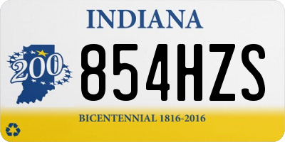 IN license plate 854HZS