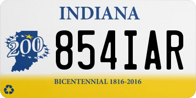 IN license plate 854IAR