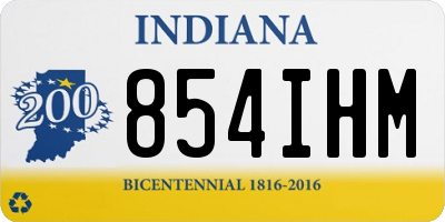 IN license plate 854IHM