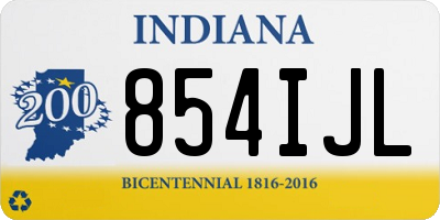 IN license plate 854IJL