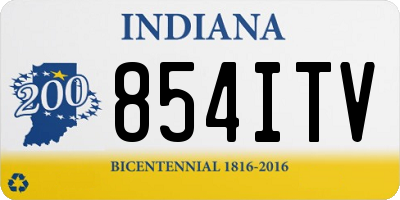 IN license plate 854ITV