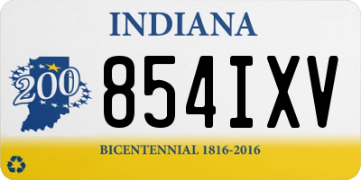 IN license plate 854IXV