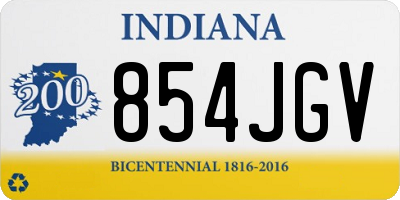 IN license plate 854JGV