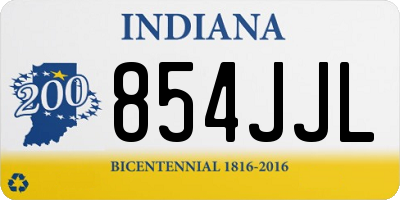 IN license plate 854JJL