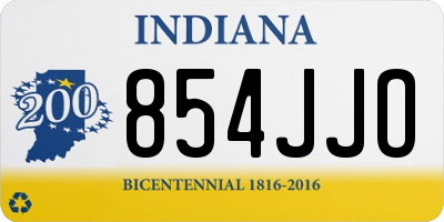 IN license plate 854JJO