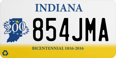 IN license plate 854JMA
