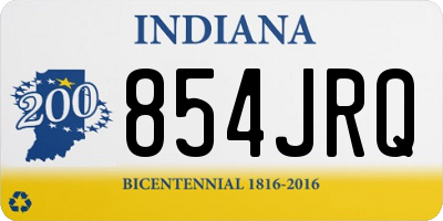 IN license plate 854JRQ