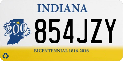 IN license plate 854JZY