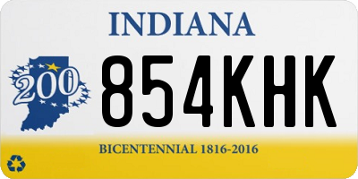 IN license plate 854KHK