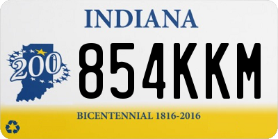 IN license plate 854KKM