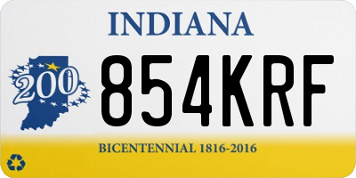 IN license plate 854KRF
