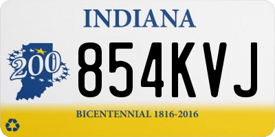 IN license plate 854KVJ