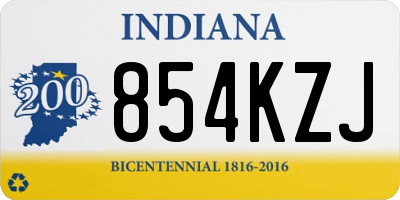 IN license plate 854KZJ