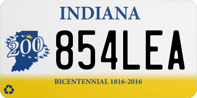 IN license plate 854LEA