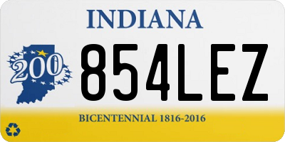 IN license plate 854LEZ
