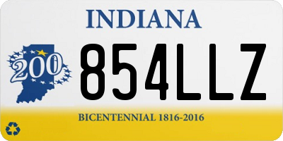 IN license plate 854LLZ