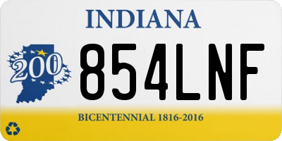 IN license plate 854LNF