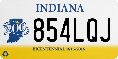 IN license plate 854LQJ