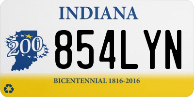 IN license plate 854LYN