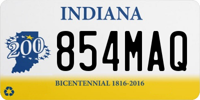 IN license plate 854MAQ